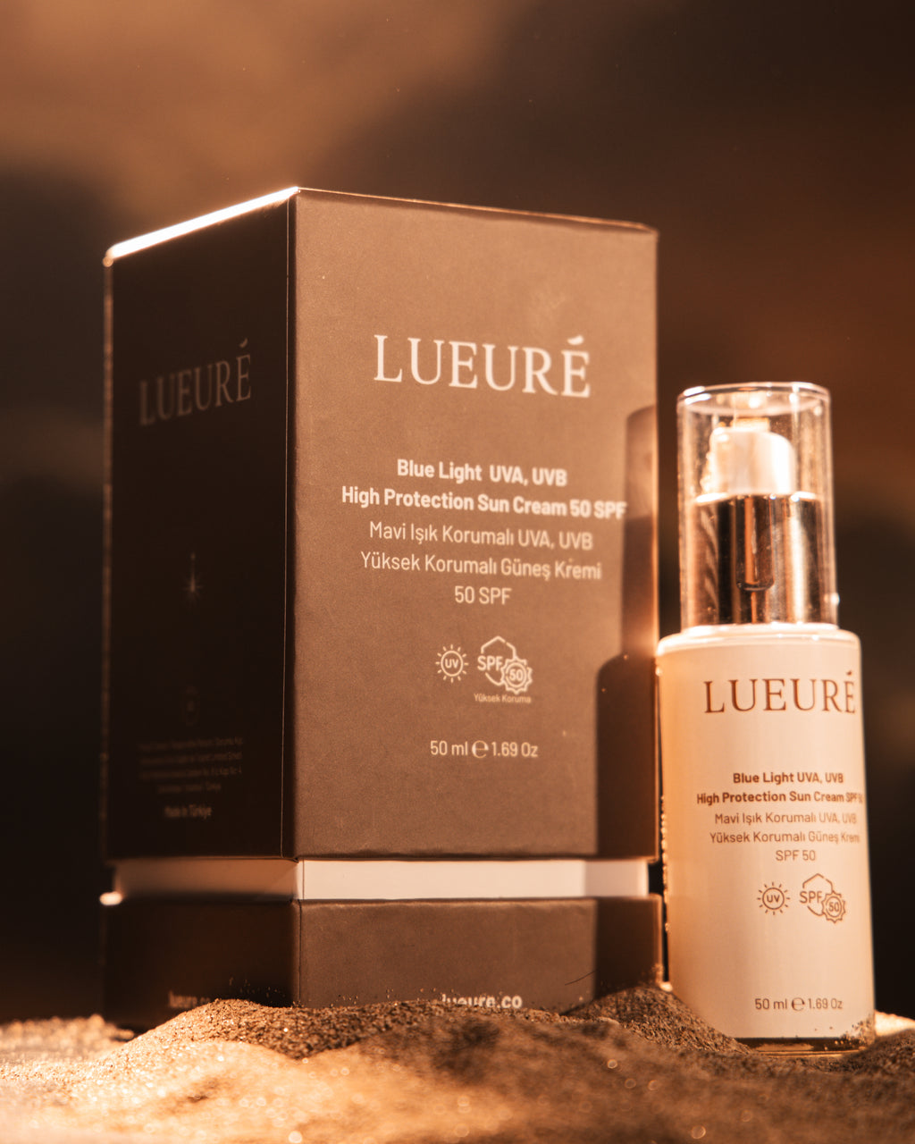 Lueuré UVA UVB Mavi Işık Filtreli Güneş Kremi